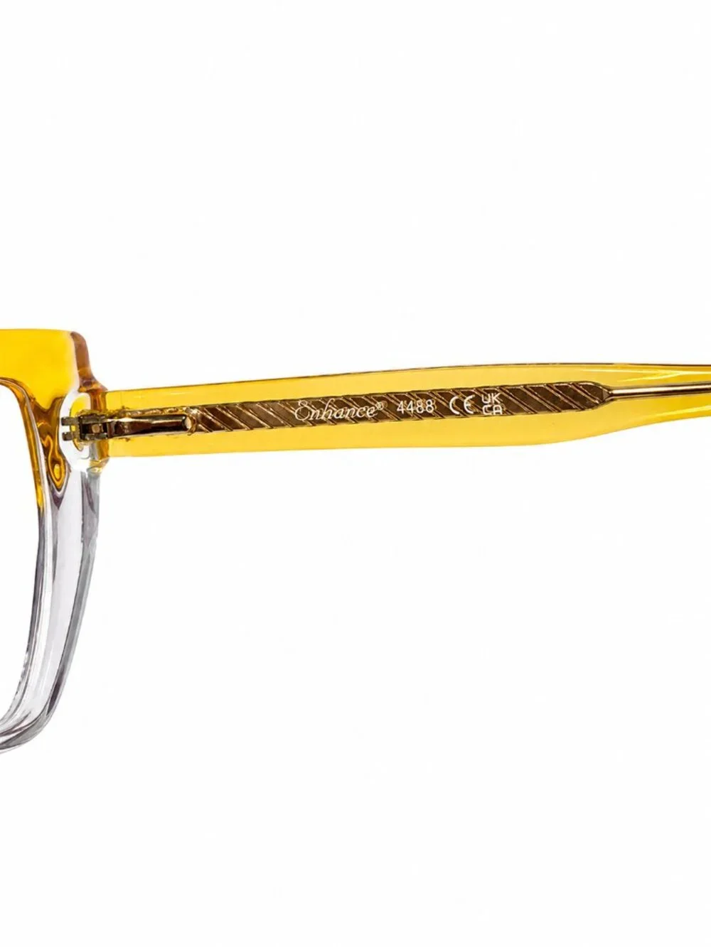 Enhance EN4488 Yellow Crystal 54-17-150 Eyeglass Frames